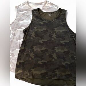(2)Amazon Essentials Camouflage Tank Top - Green and Gray